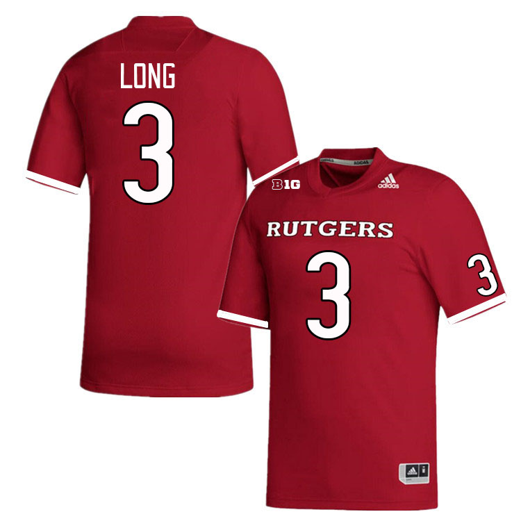 Men #3 Chris Long Rutgers Scarlet Knights College Football Jerseys Stitched Sale-Scarlet - Click Image to Close